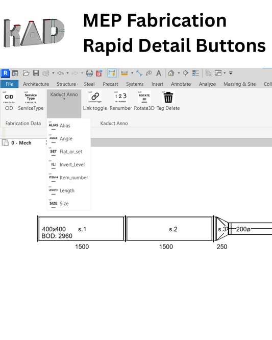 Simplify Your Revit Workflow with MEP Fabrication Rapid Detail Buttons – Built for Autodesk Fabrication Users